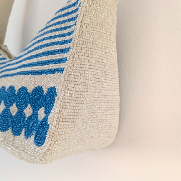 NWT Anthropologie Asymmetric Beaded Shoulder Bag - Picture 5 of 11